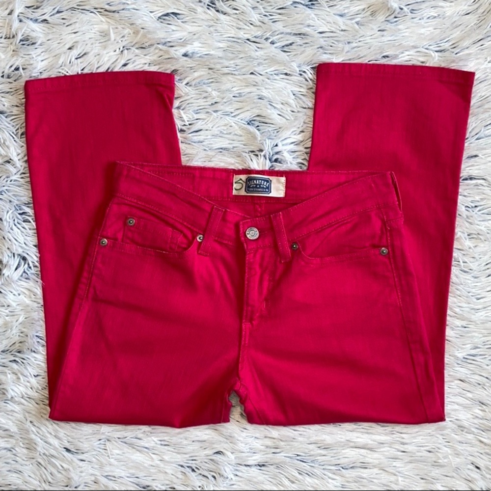 Levi Signature Series Stretch Pink Jeans Misses 4